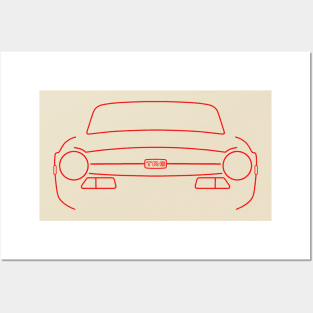 Triumph TR6 classic car outline graphic (red) Posters and Art